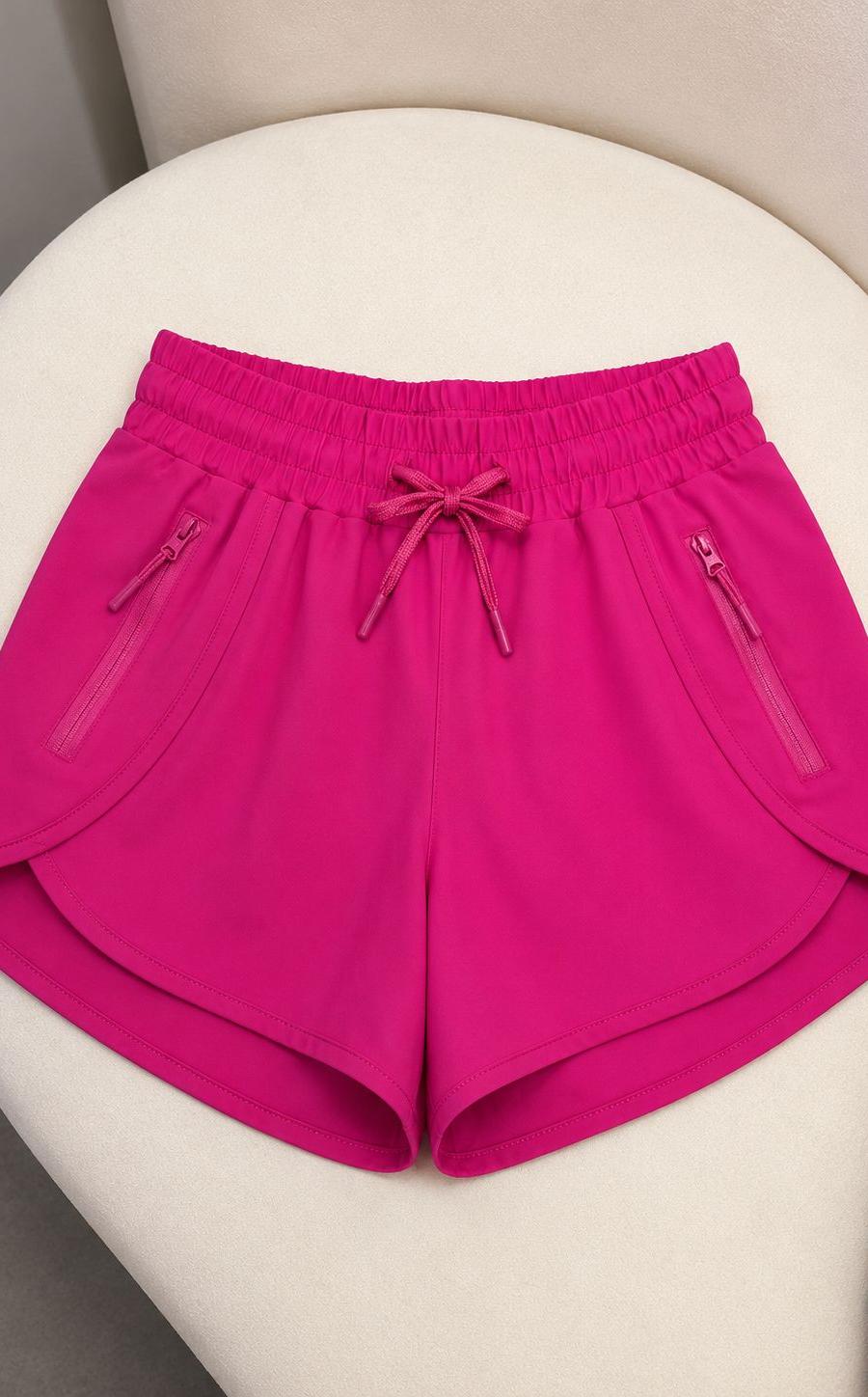 Short Fitness Rosa com Bermuda Interna 1