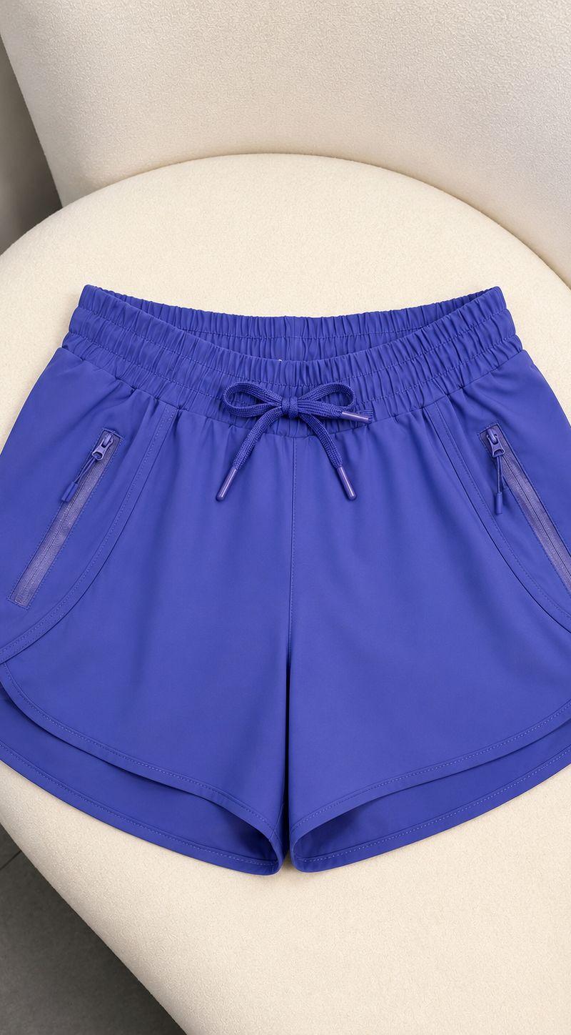 Short Fitness Roxo com Bermuda Interna