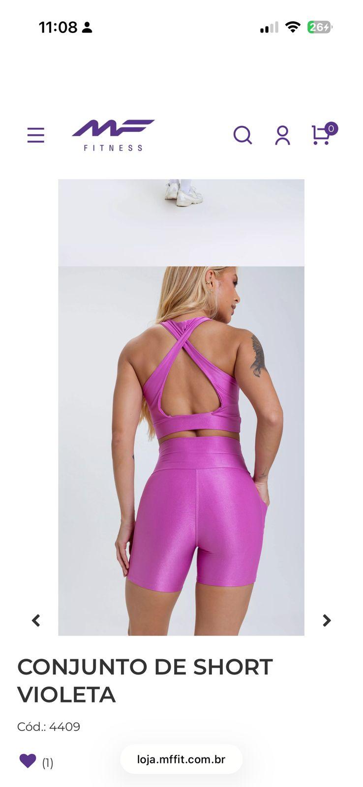 Conjunto de Short Violeta 1