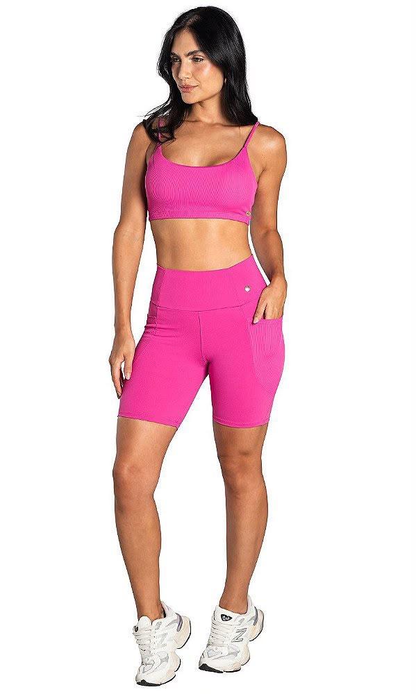 Conjunto Legging Fit/Fit Canelado Bolsos + Top Fit/Fit Canelado Bojo Rem 2
