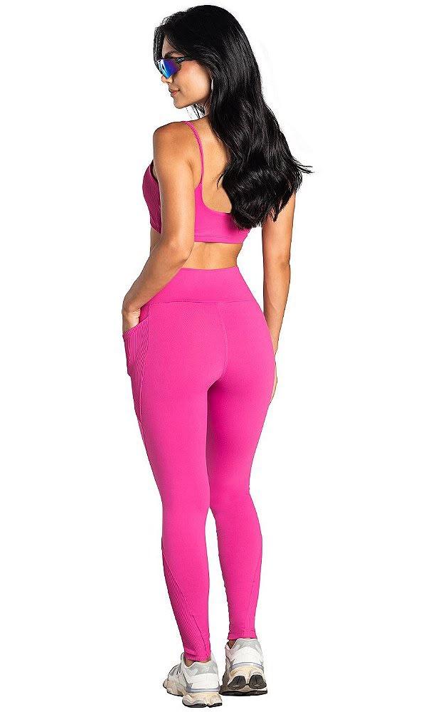 Conjunto Legging Fit/Fit Canelado Bolsos + Top Fit/Fit Canelado Bojo Rem 13