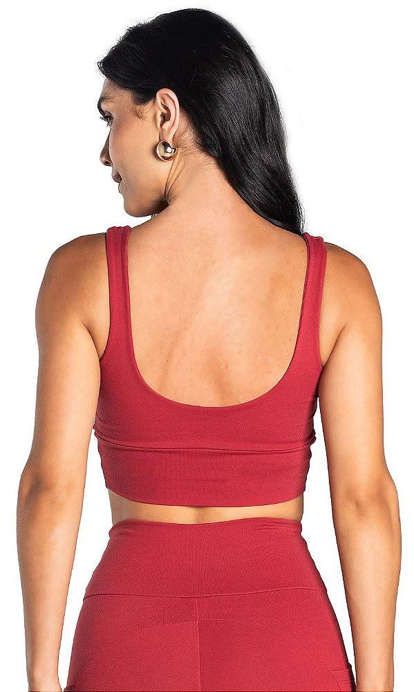 Conjunto Bermuda Fit Bolsos + Top Fit Dec Red Alças Bojo Rem 13