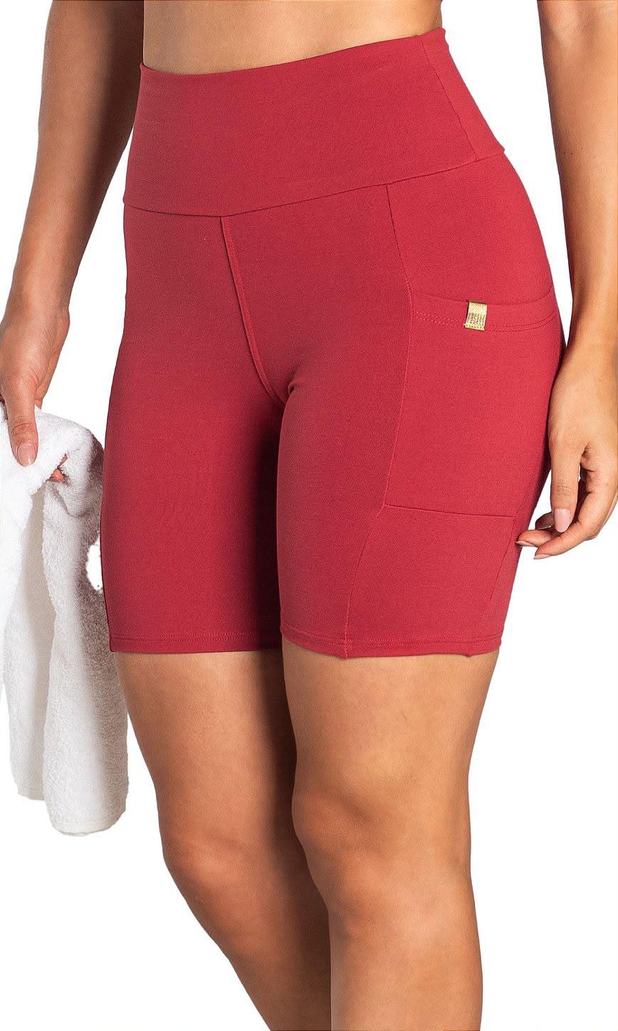 Conjunto Bermuda Fit Bolsos + Top Fit Dec Red Alças Bojo Rem 18