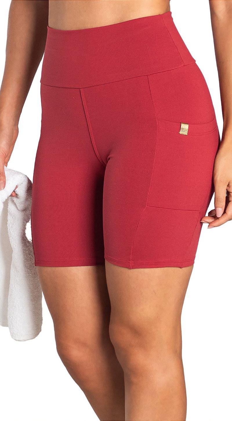 Conjunto Bermuda Fit Bolsos + Top Fit Dec Red Alças Bojo Rem 18